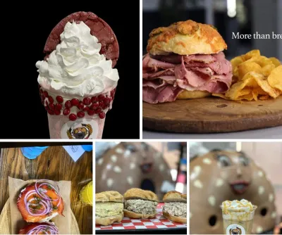 Shakes and sandwiches, side by side