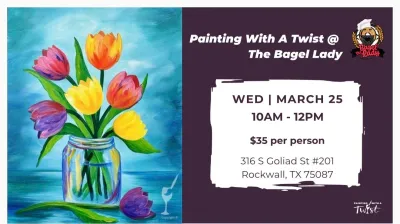 Painting with a Twist at the bagel shop