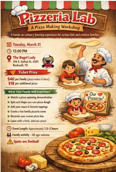 Sunday pizzeria workshop for kids