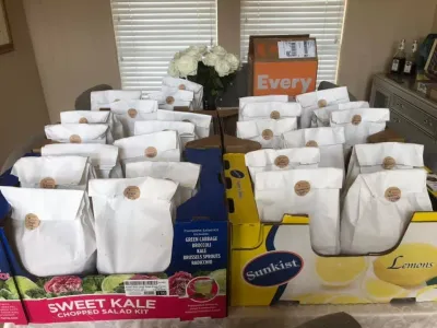 Orders bagged and ready